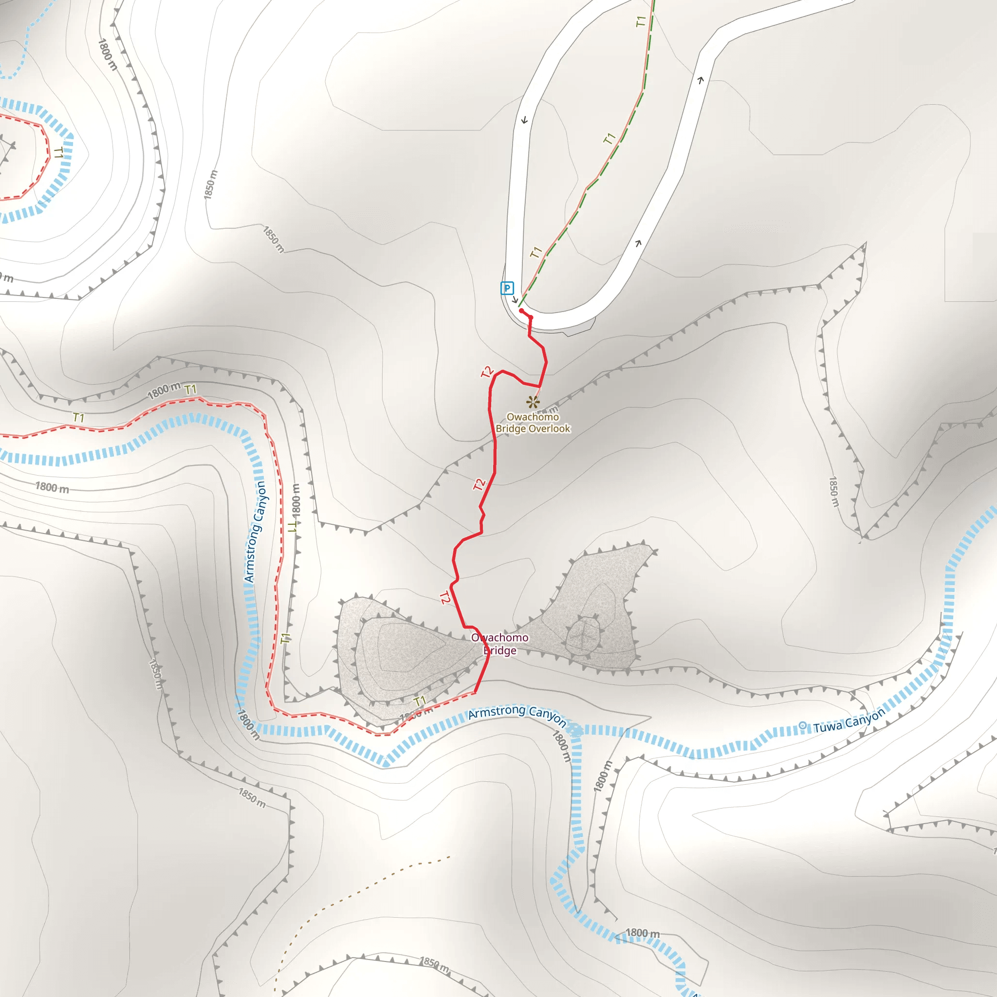 Natural Bridges National Park Road mobile static map
