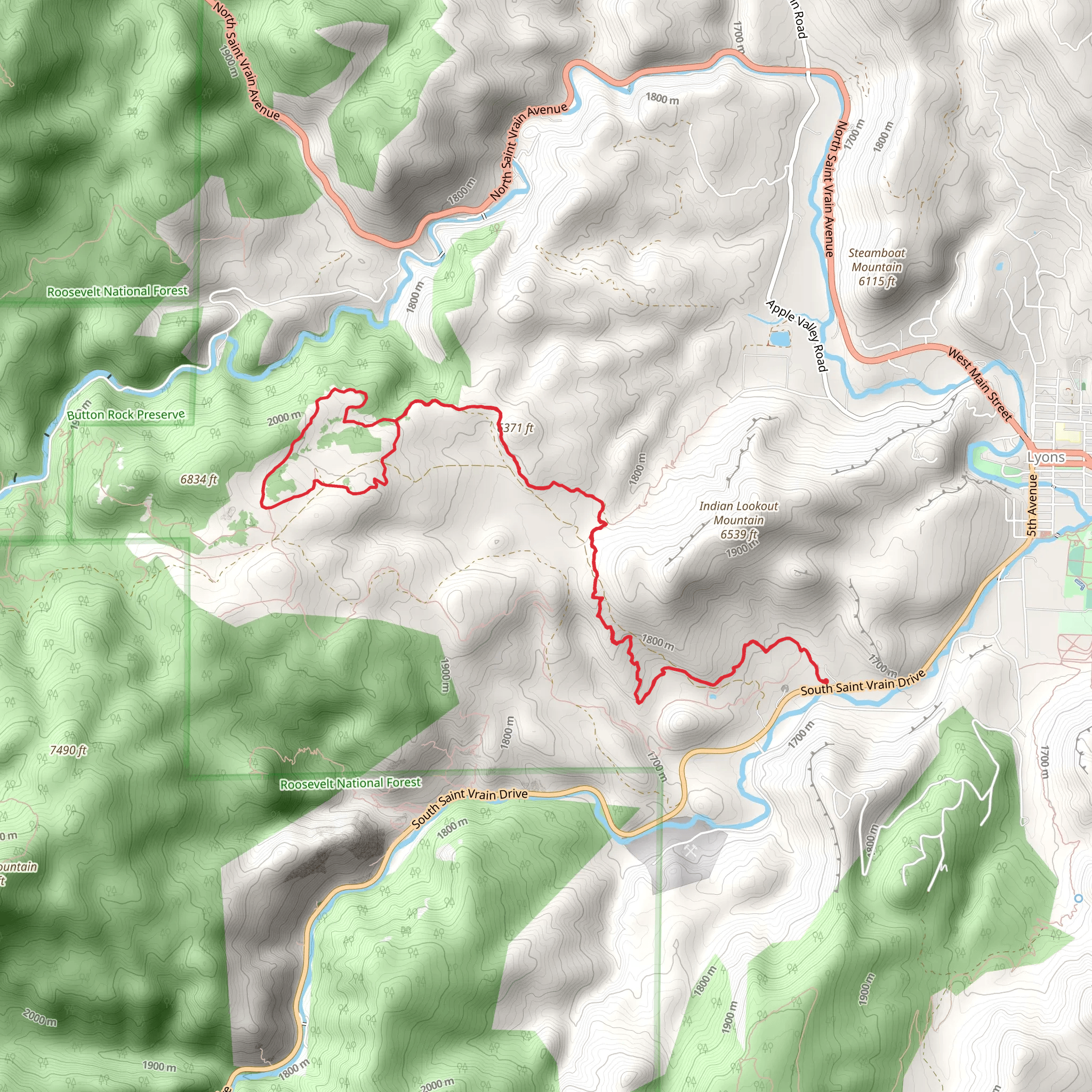 Bitterbrush Trail and Nelson Loop mobile static map