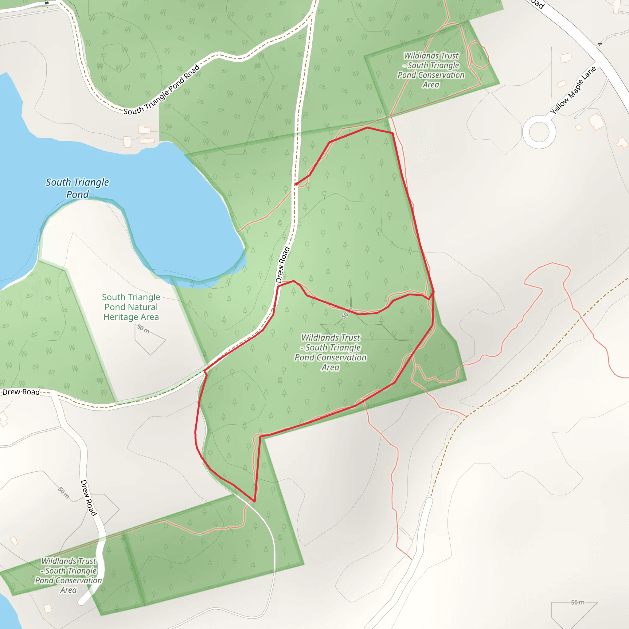 South Triangle Pond East Loop mobile static map