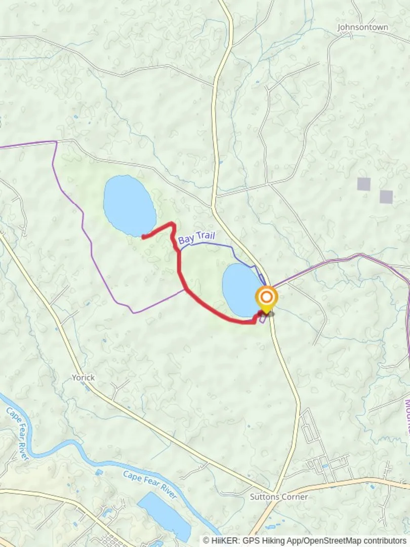 An image depicting the trail Salters Lake via Bay Trail and its surrounding area.