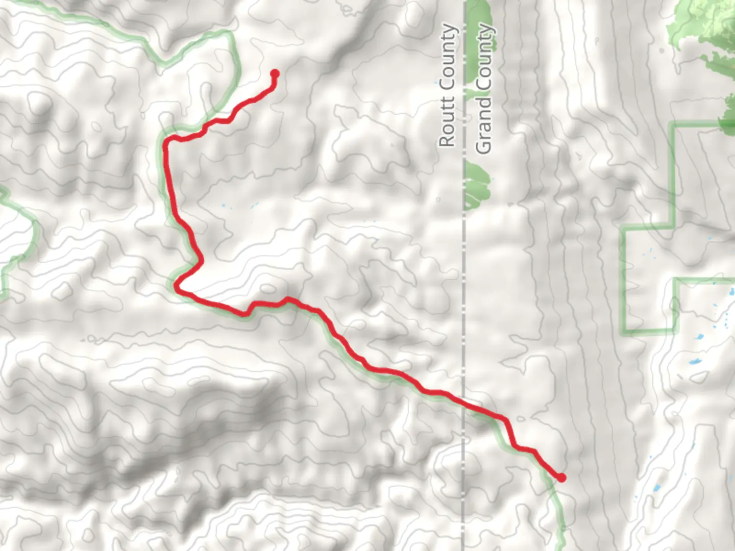 An image depicting the trail Routt Divide Trail and its surrounding area.
