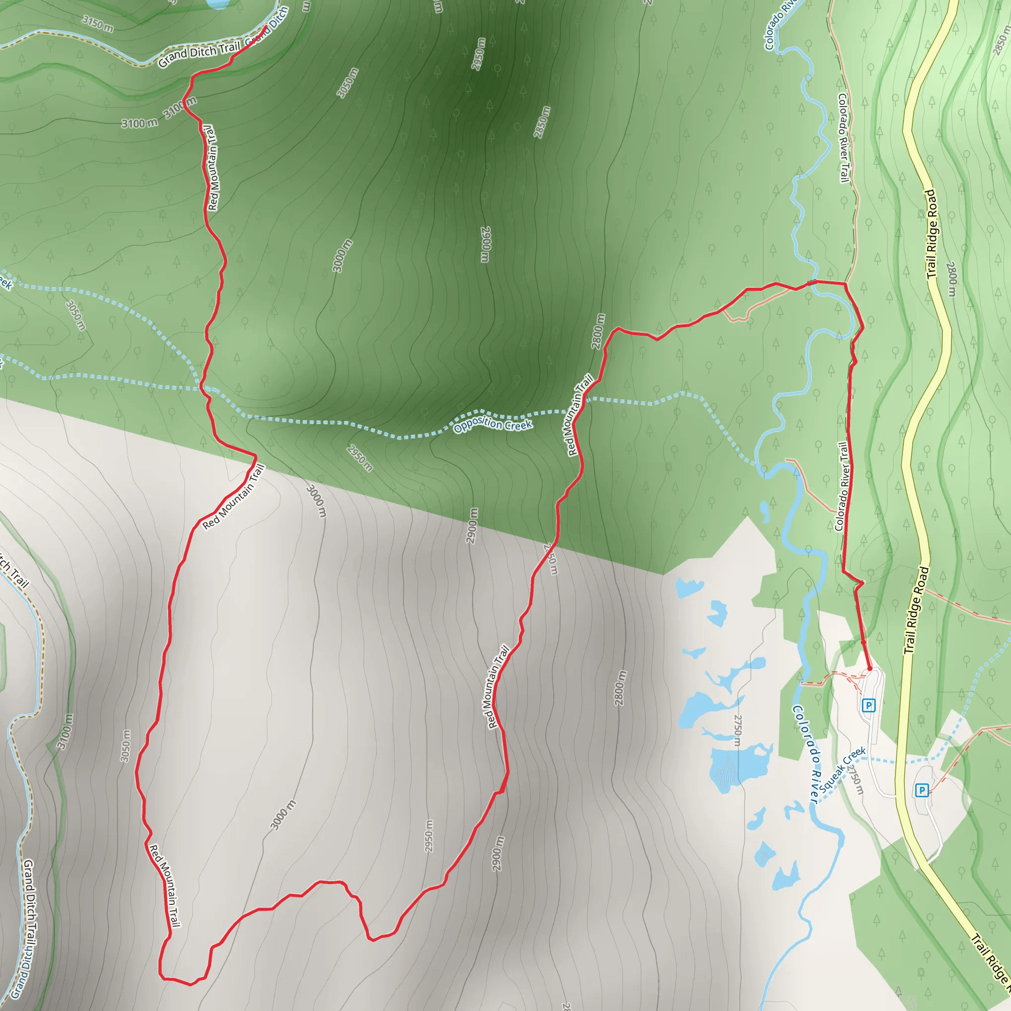 Colorado River and Red Mountain Trail mobile static map