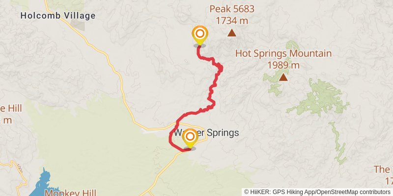 Pacific Crest Trail - California stage 11 Map