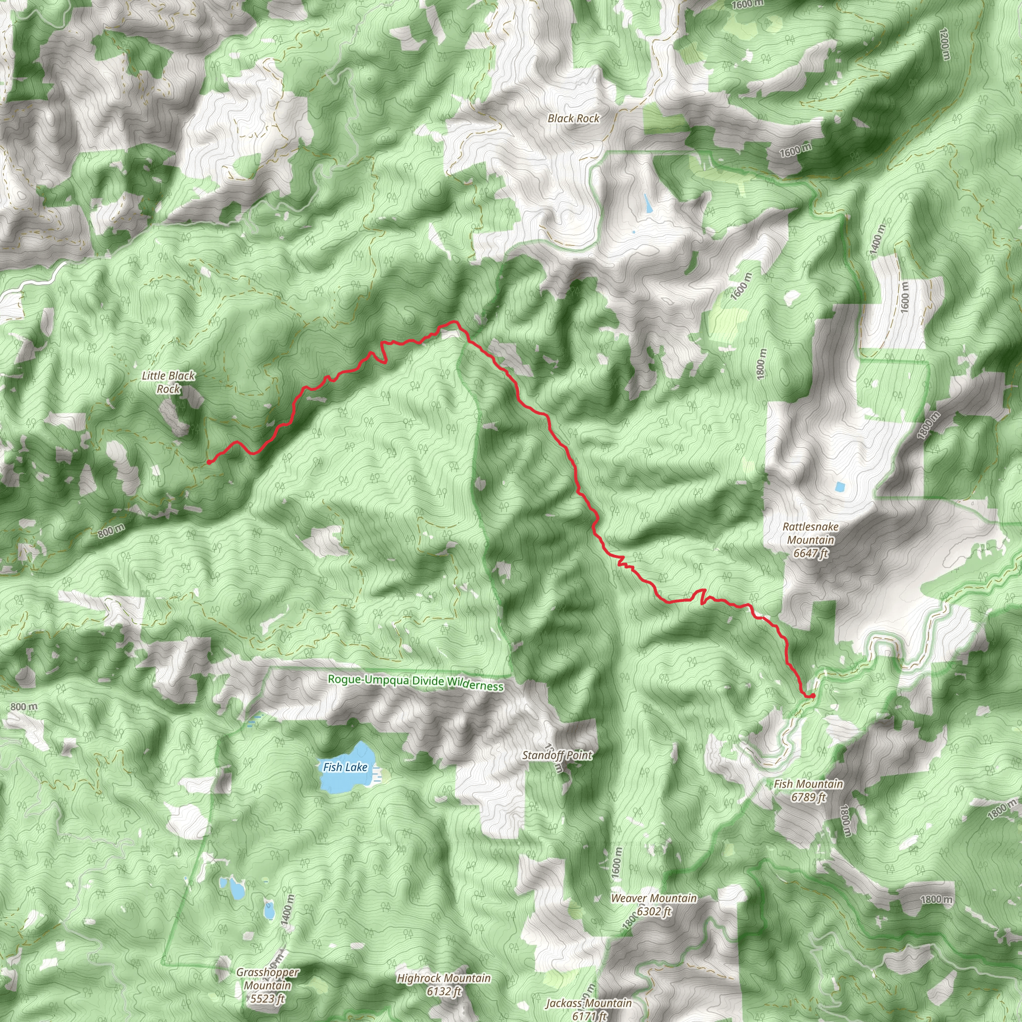 Castle Creek Trail mobile static map