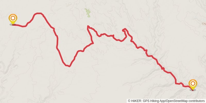 Hayduke Trail stage 34 Map