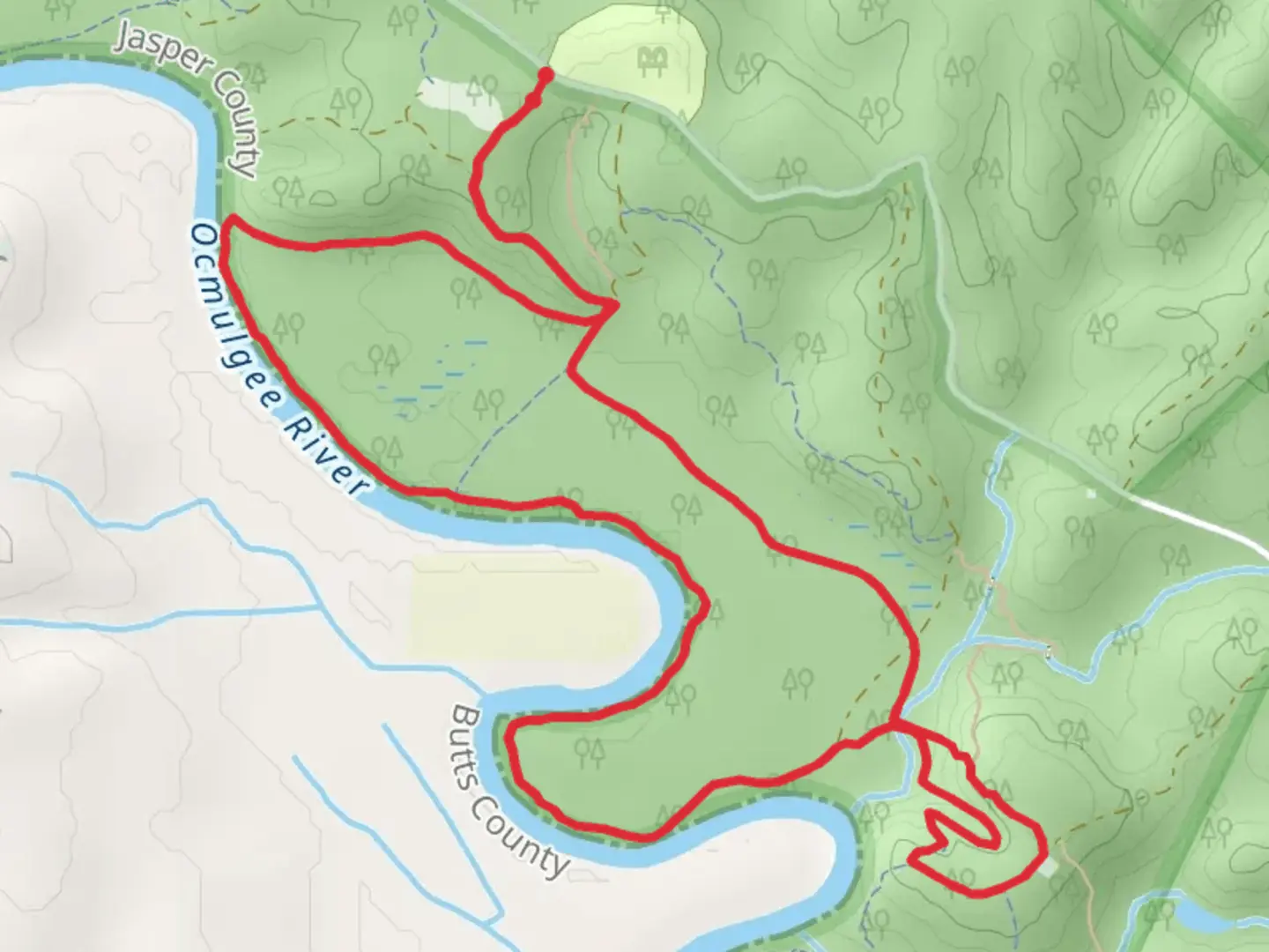 An image depicting the trail Parachute, Bluff Toe and River Loop Trail and its surrounding area.
