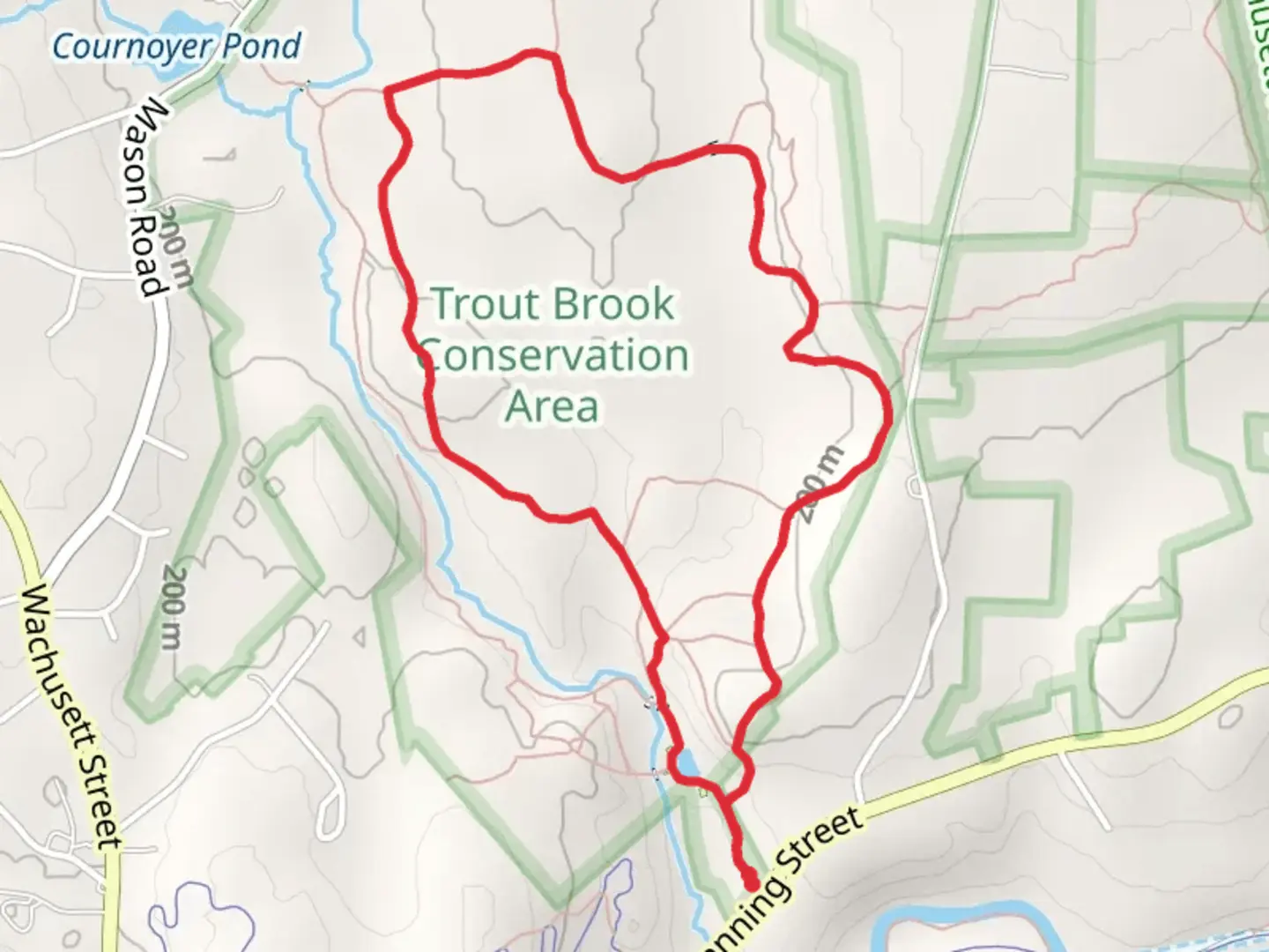 An image depicting the trail Black Brook and Trout Brook Loop and its surrounding area.