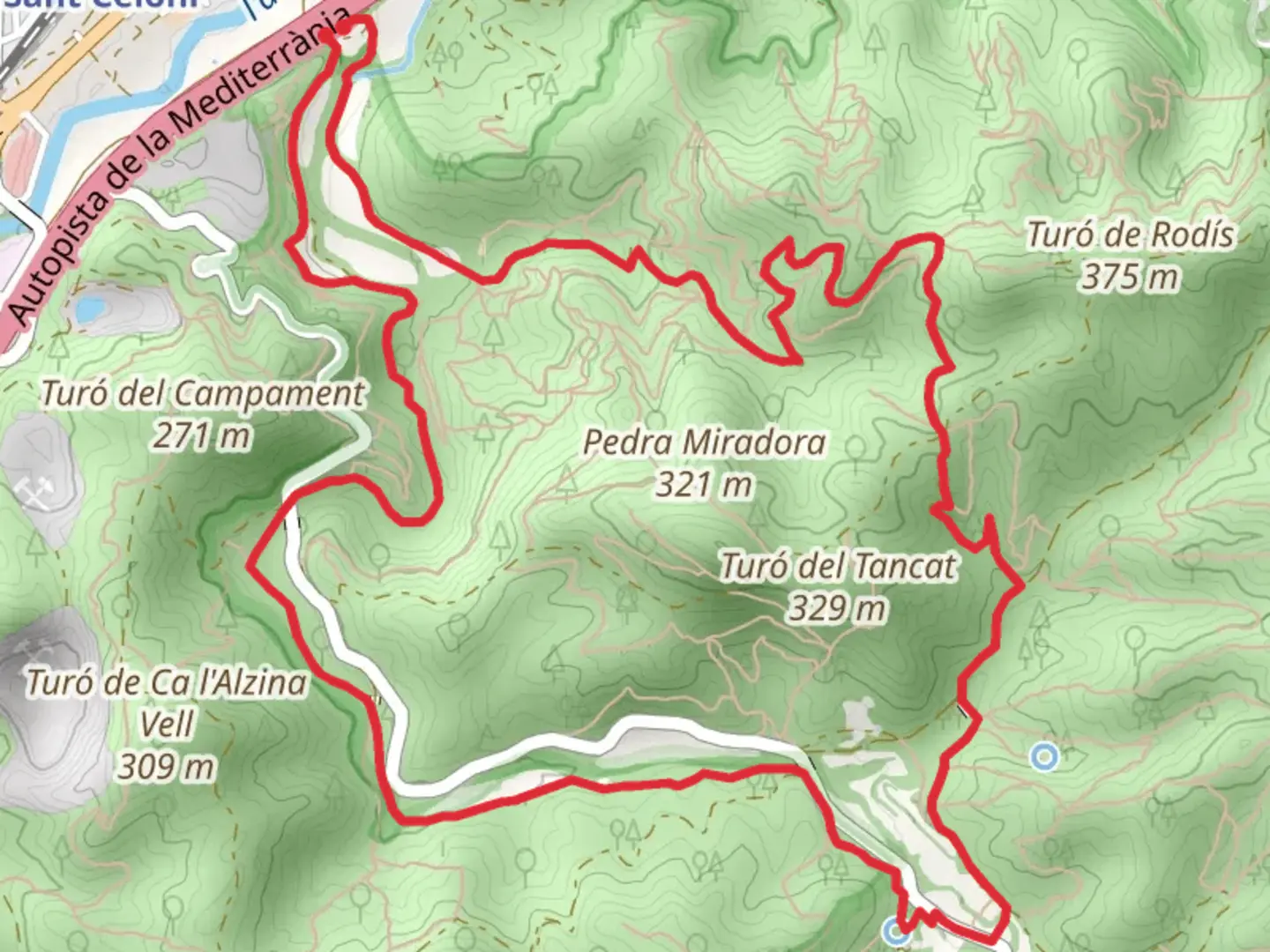 An image depicting the trail The Val d'Olzinelles SL C 79 and its surrounding area.