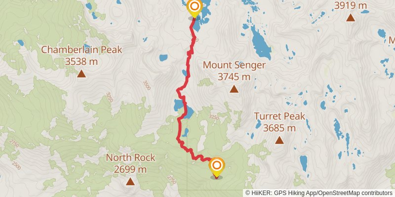 Sallie Keys Cutoff via Pacific Crest Trail stage 5 Map