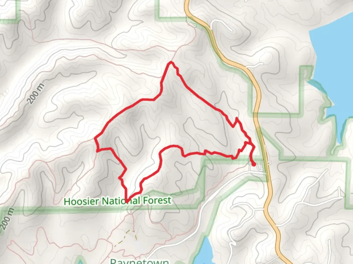 An image depicting the trail Pate Hollow Loop and its surrounding area.