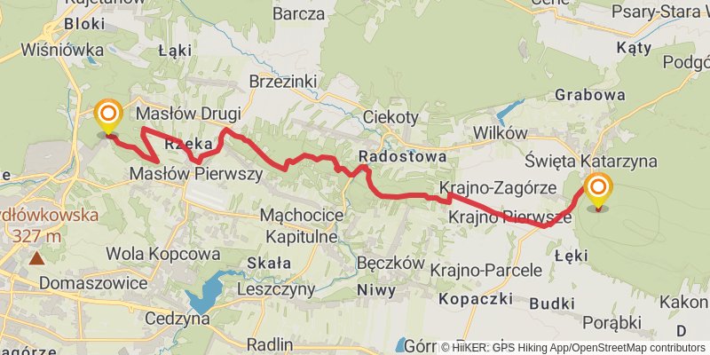 Main Swietokrzyski Trail stage 3 Map