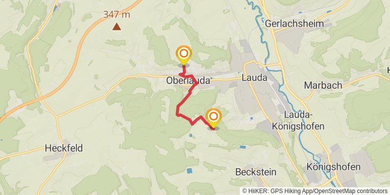 Panoramawanderweg Taubertal alt 5 Map