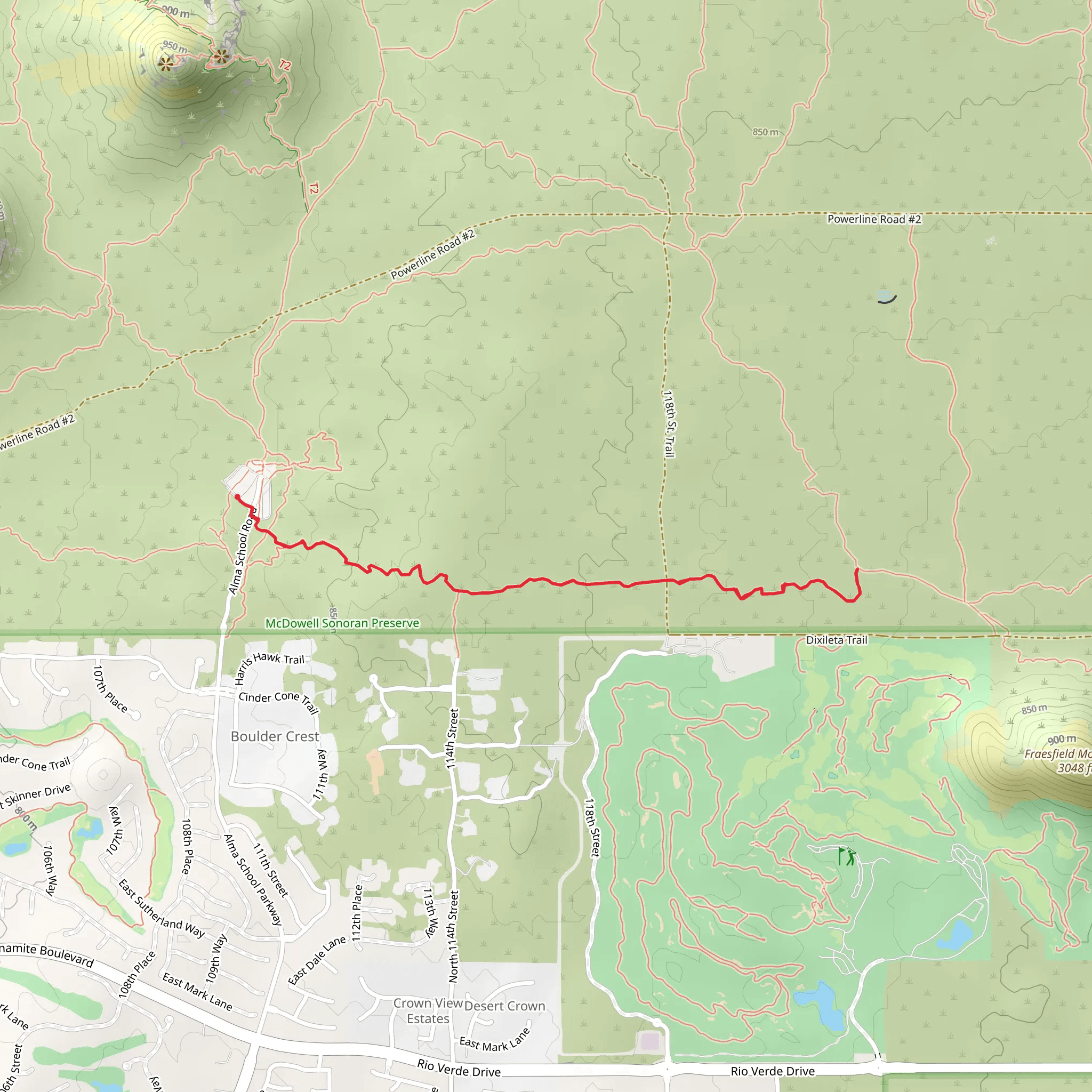 Latigo Trail mobile static map