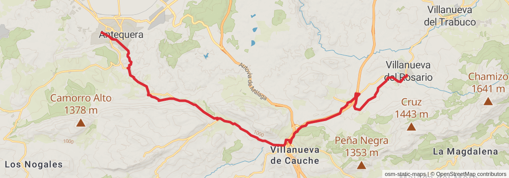 GR 248 Gran Senda del Guadalhorce stage 6 Map