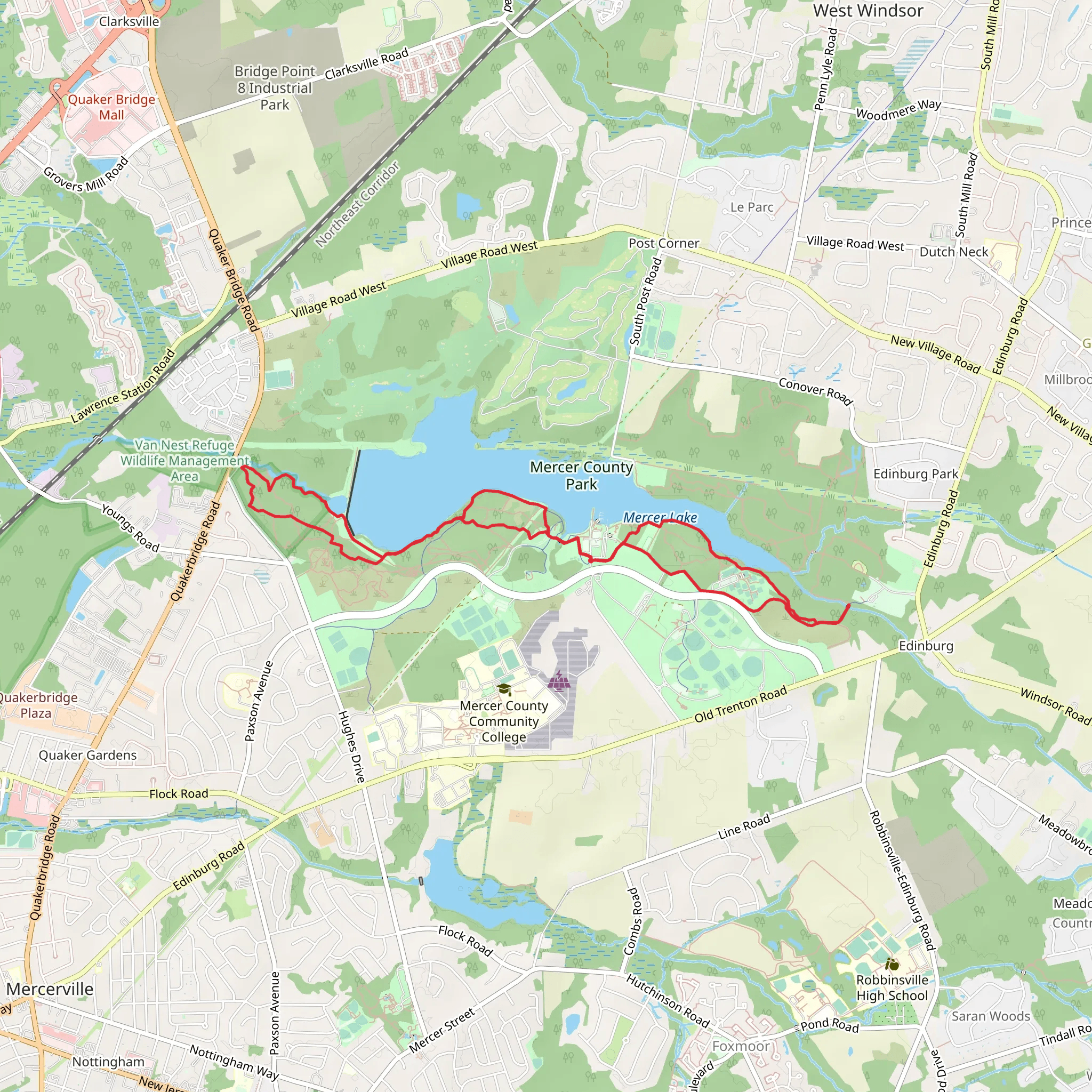 Mercer Lake Southern Loop mobile static map