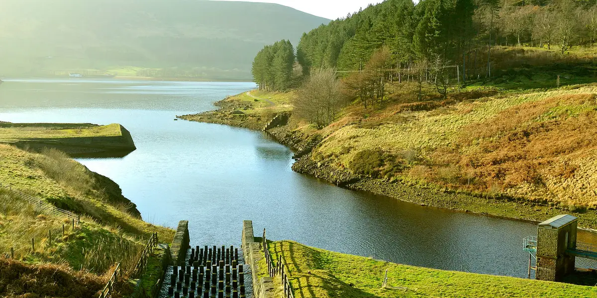 Greenfield Reservoir and Raven Stones from Dovestone
