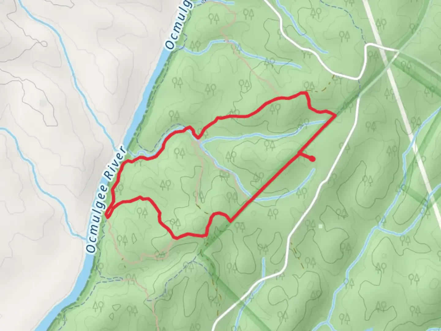 An image depicting the trail Bigfoot, RIver and Nelson Island Loop Trail and its surrounding area.