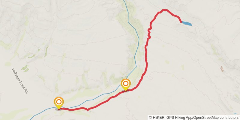 Potts River Track - Potts River Car Park to Mystery Lake stage 1 Map