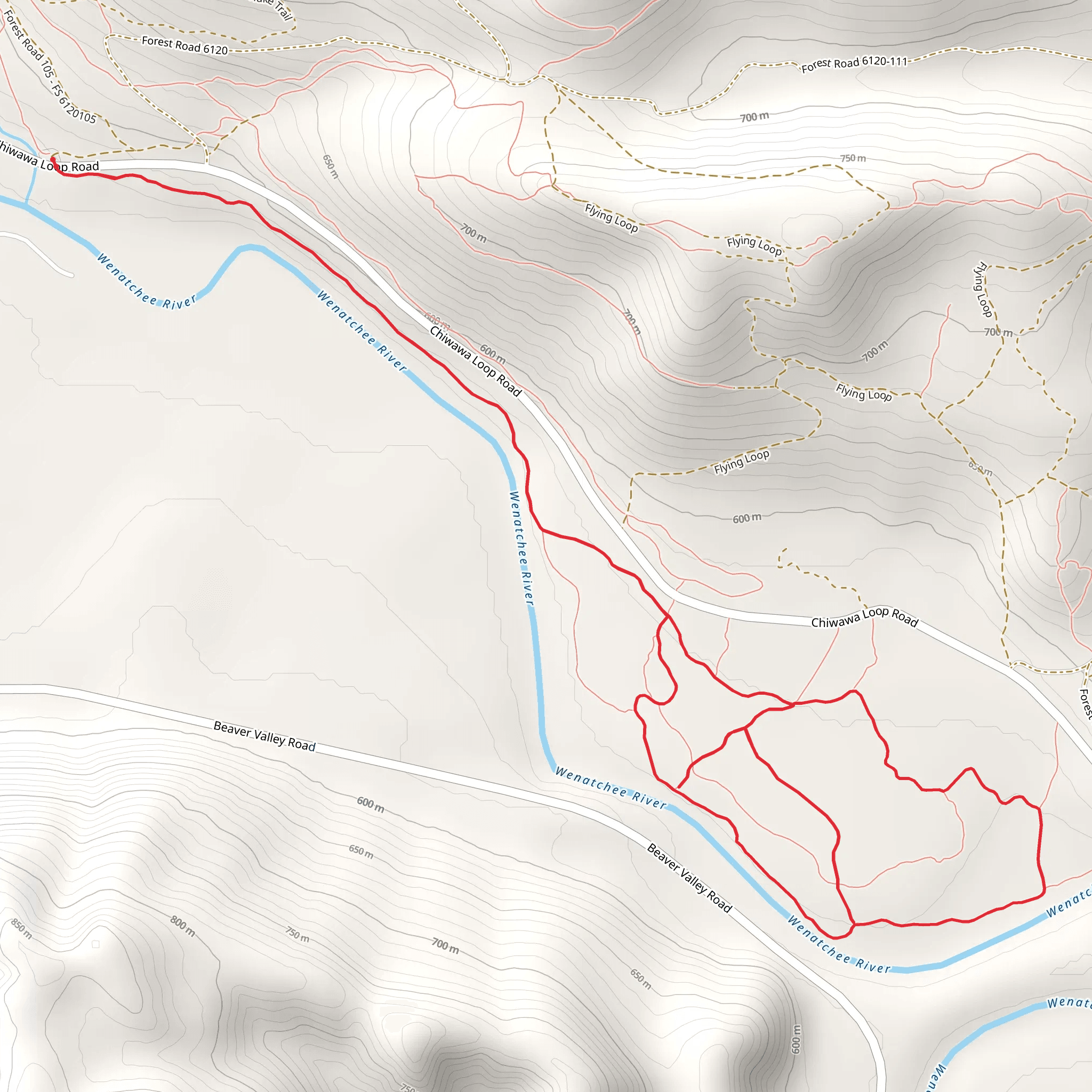 See-n-Ski Loop Trail mobile static map