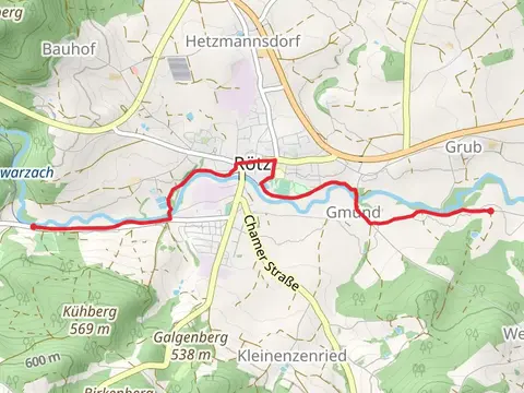 Schwarzach via Goldsteig Einkehrtour Roetz