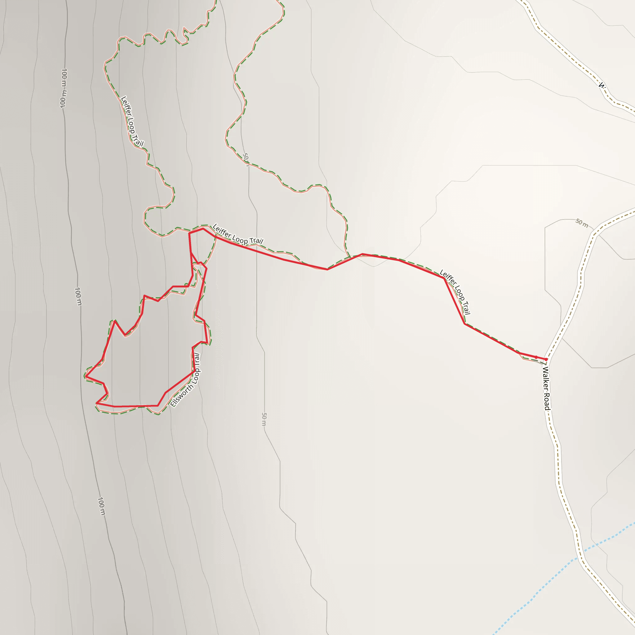 Ellsworth Loop Trail mobile static map