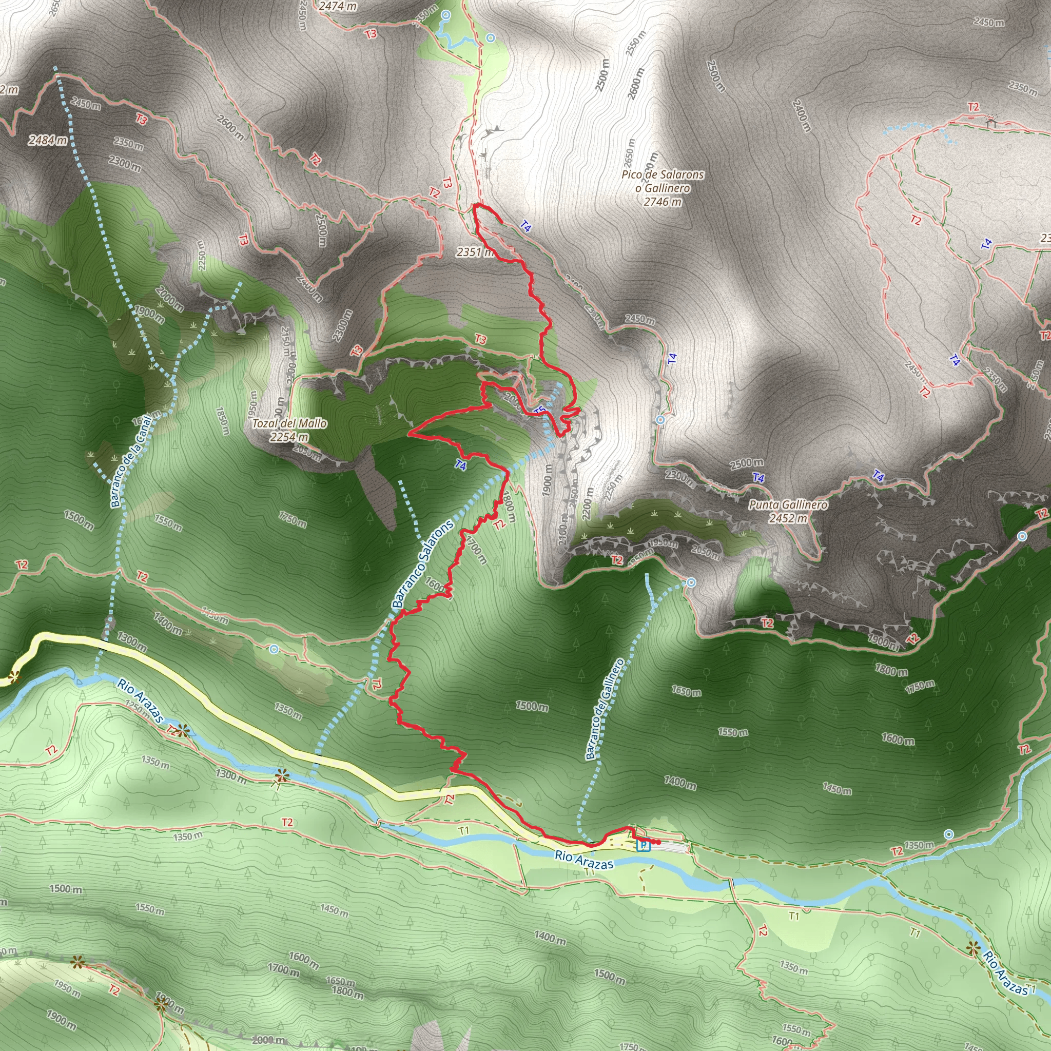 Mirador Punta Acuta from Torla - Ordesa mobile static map