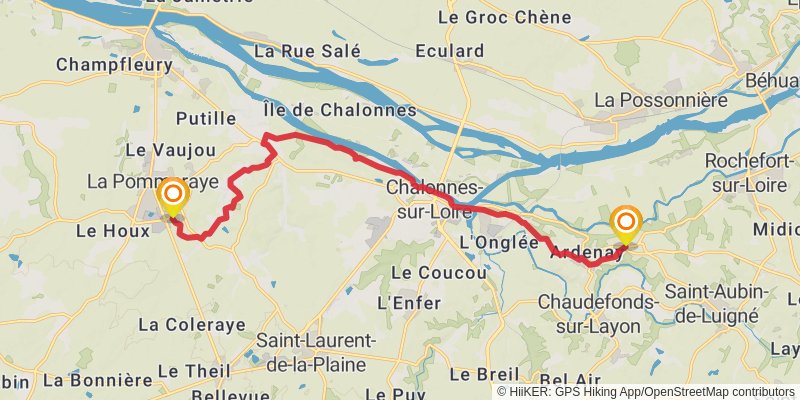 GR 3 - Vallee De La Loire stage 54 Map