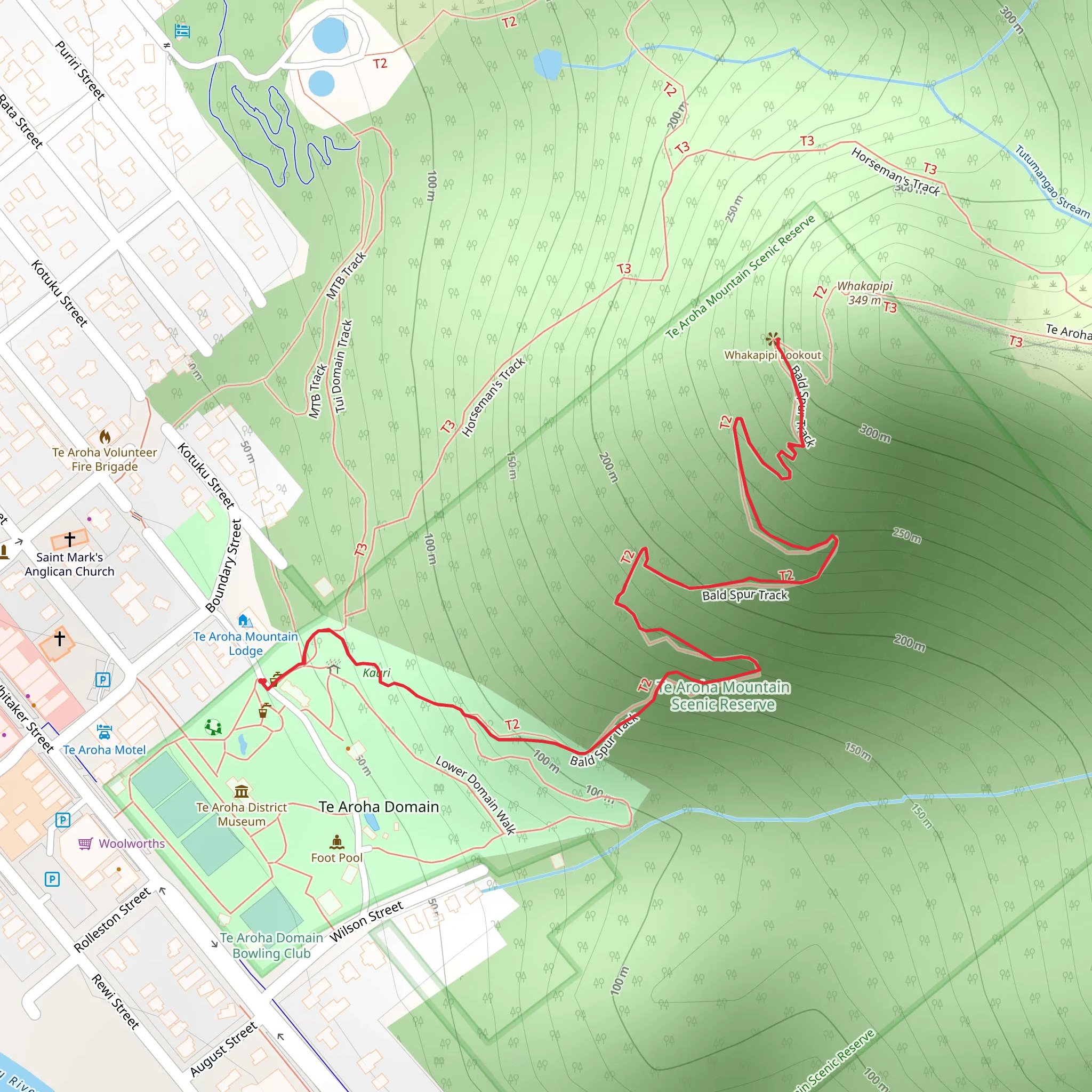 Bald Spur Track mobile static map