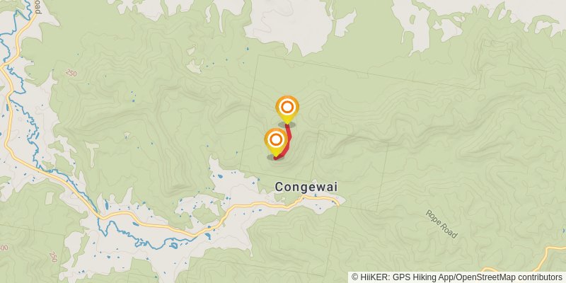 Congewai East Track spur 2 Map