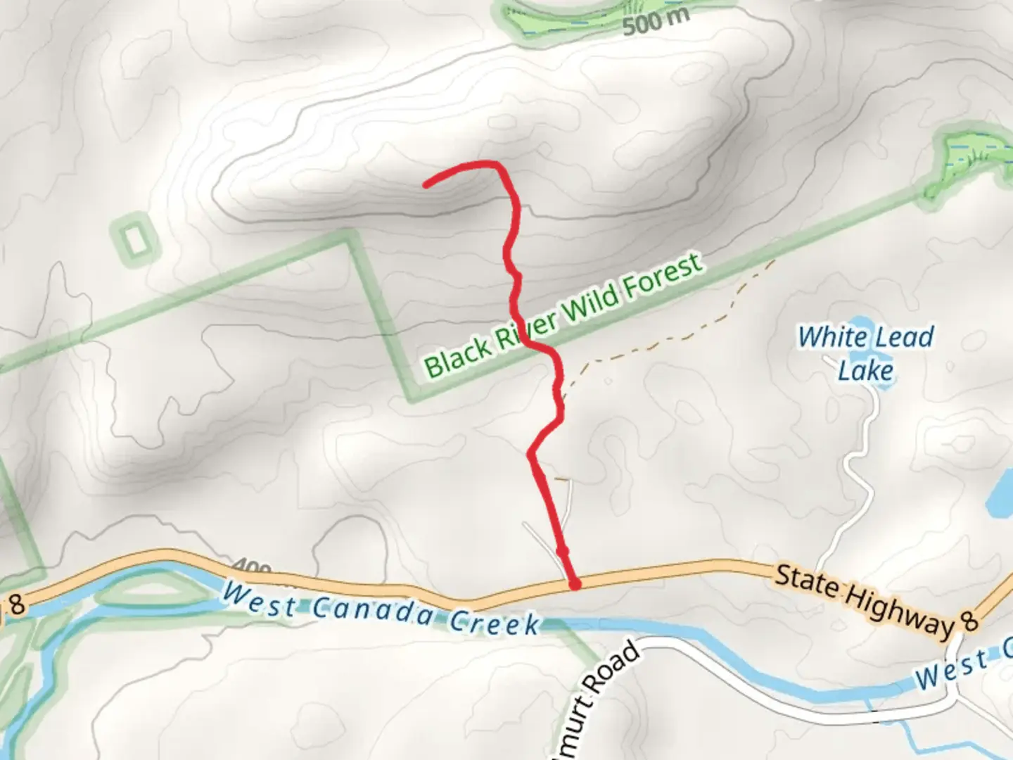An image depicting the trail State Highway 8 - West Canada Creek and its surrounding area.