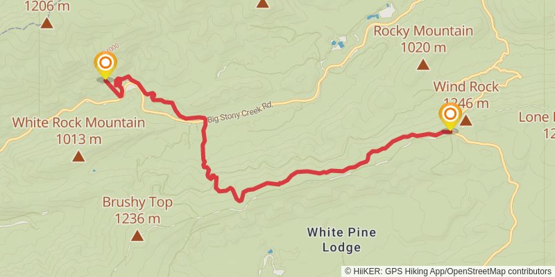 Appalachian Trail - Virginia stage 19 Map