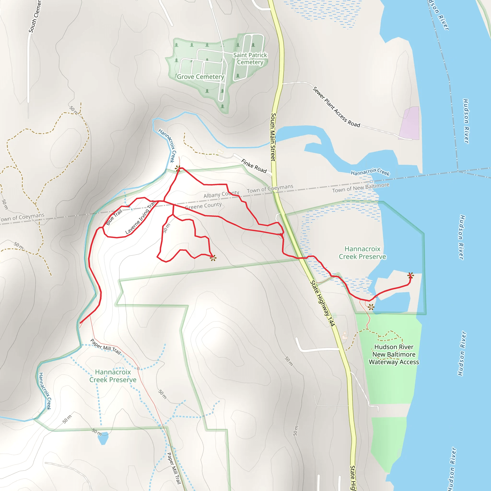 Hannacroix Creek and Falls mobile static map