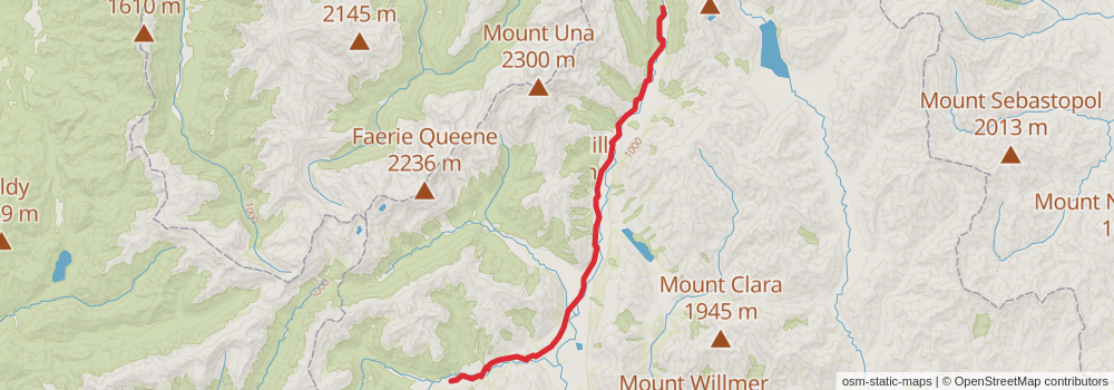 Te Araroa South Island stage 21 Map