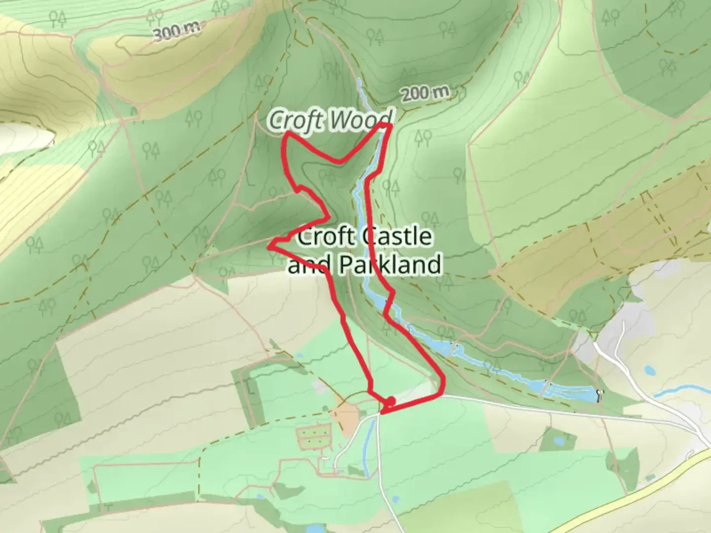 An image depicting the trail Croft Castle and Parkland Short Loop and its surrounding area.
