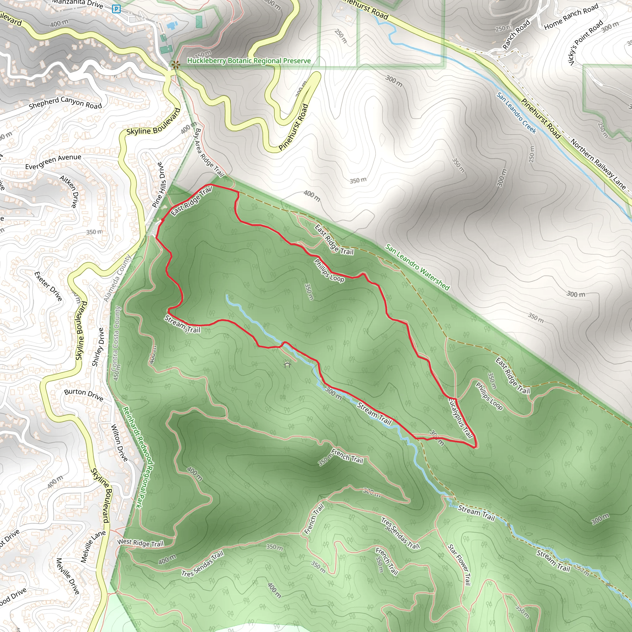 Phillips Loop - Stream Trail mobile static map