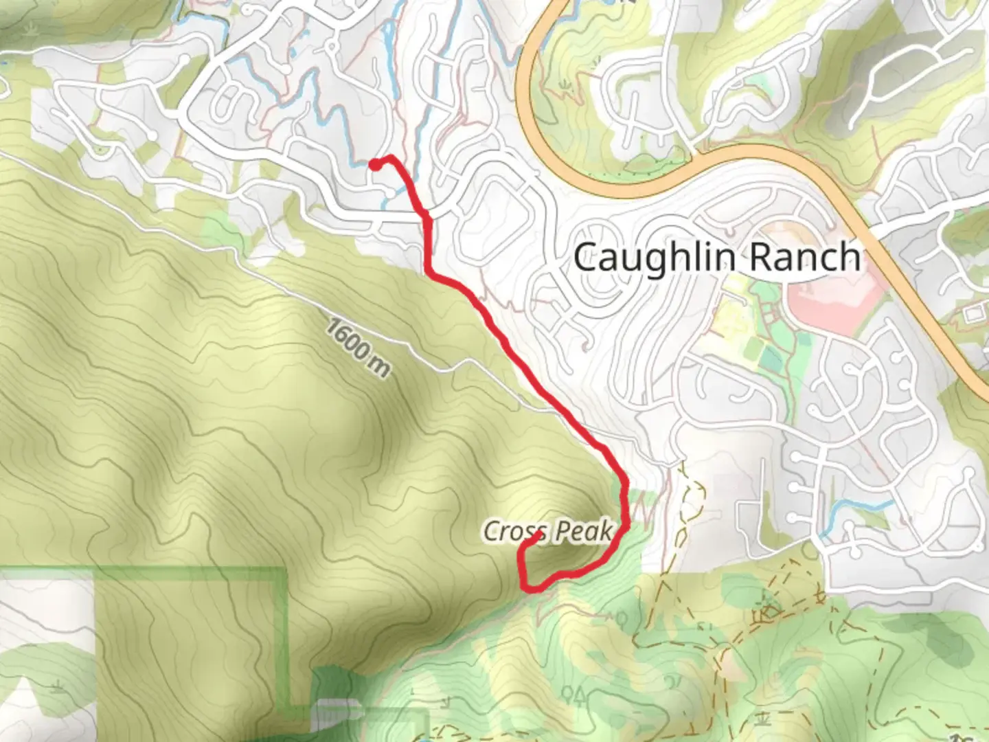 An image depicting the trail Cross Peak via Steamboat Ditch Trail and its surrounding area.