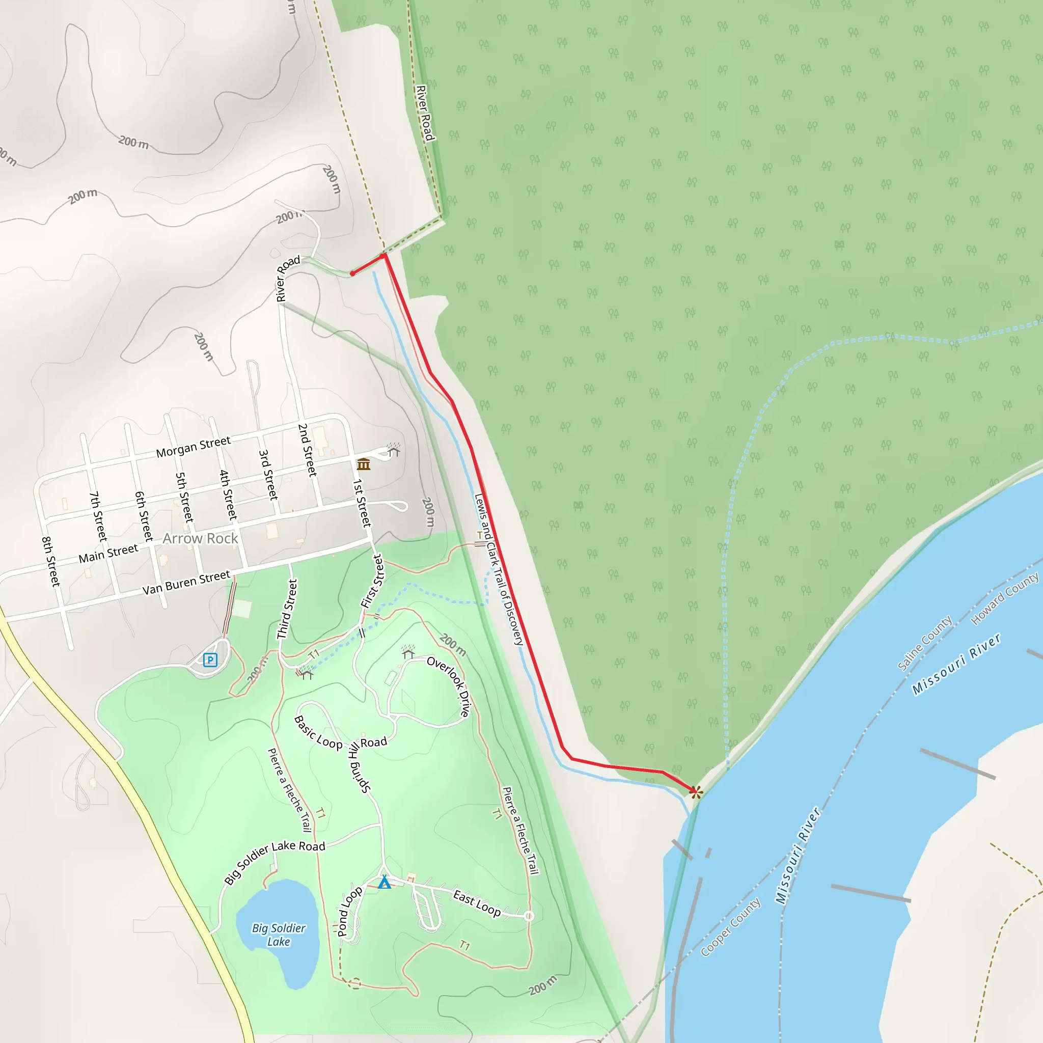 Lewis and Clark Trail of Discovery mobile static map