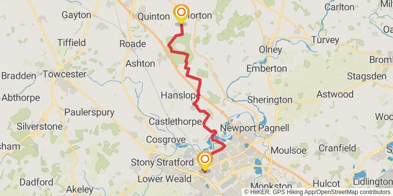 Midshires Way stage 4 Map
