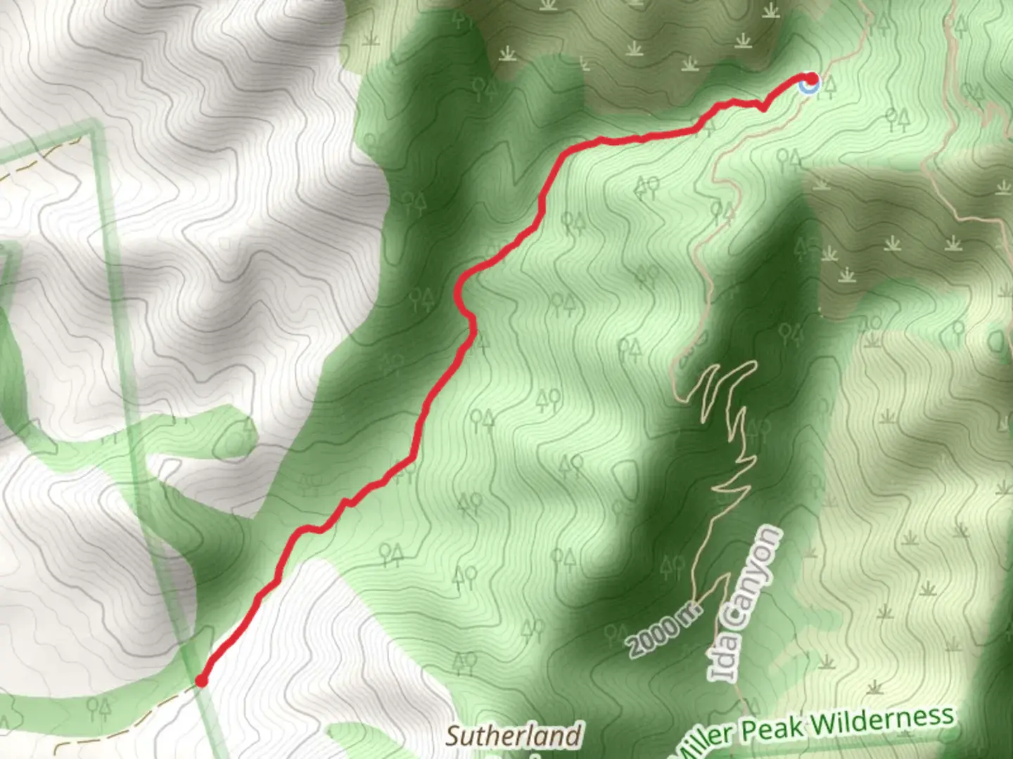 An image depicting the trail Bear Canyon Trail and its surrounding area.