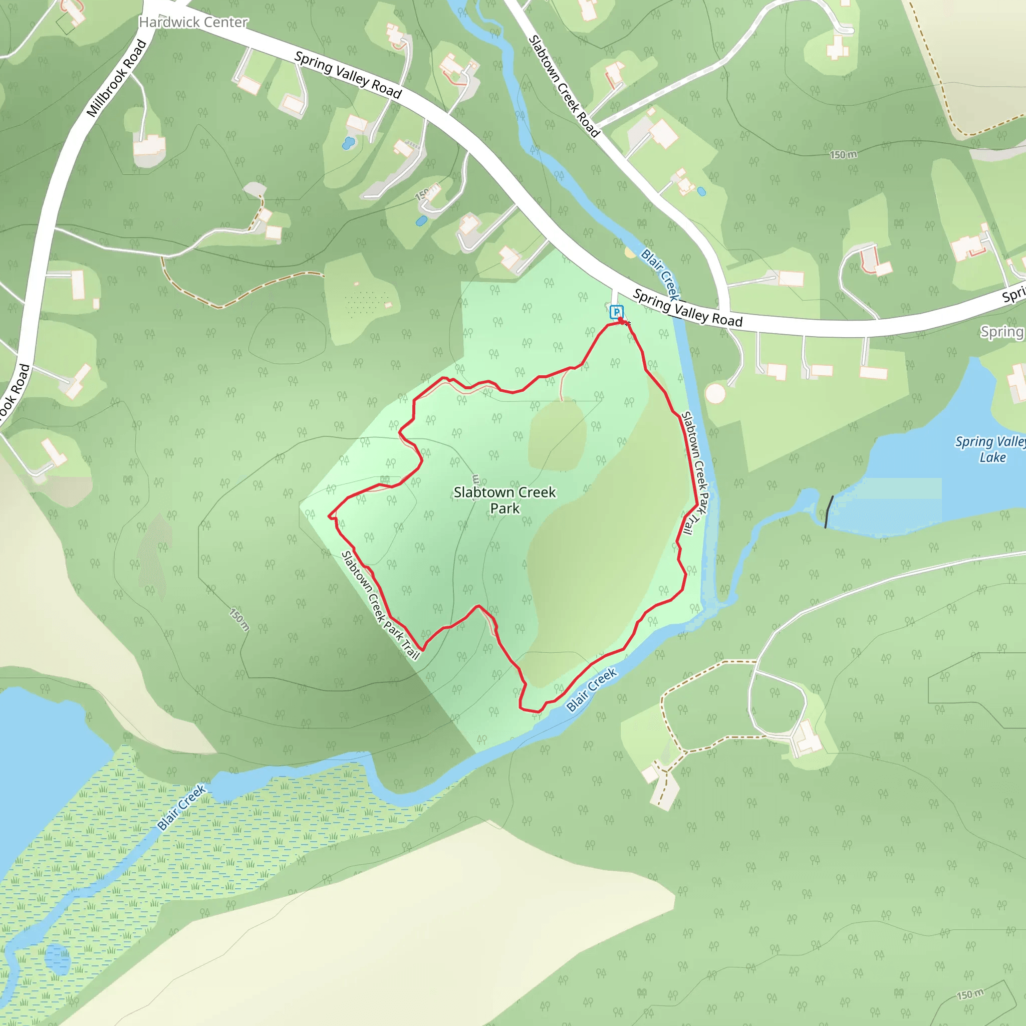 Slabtown Creek Park Loop mobile static map