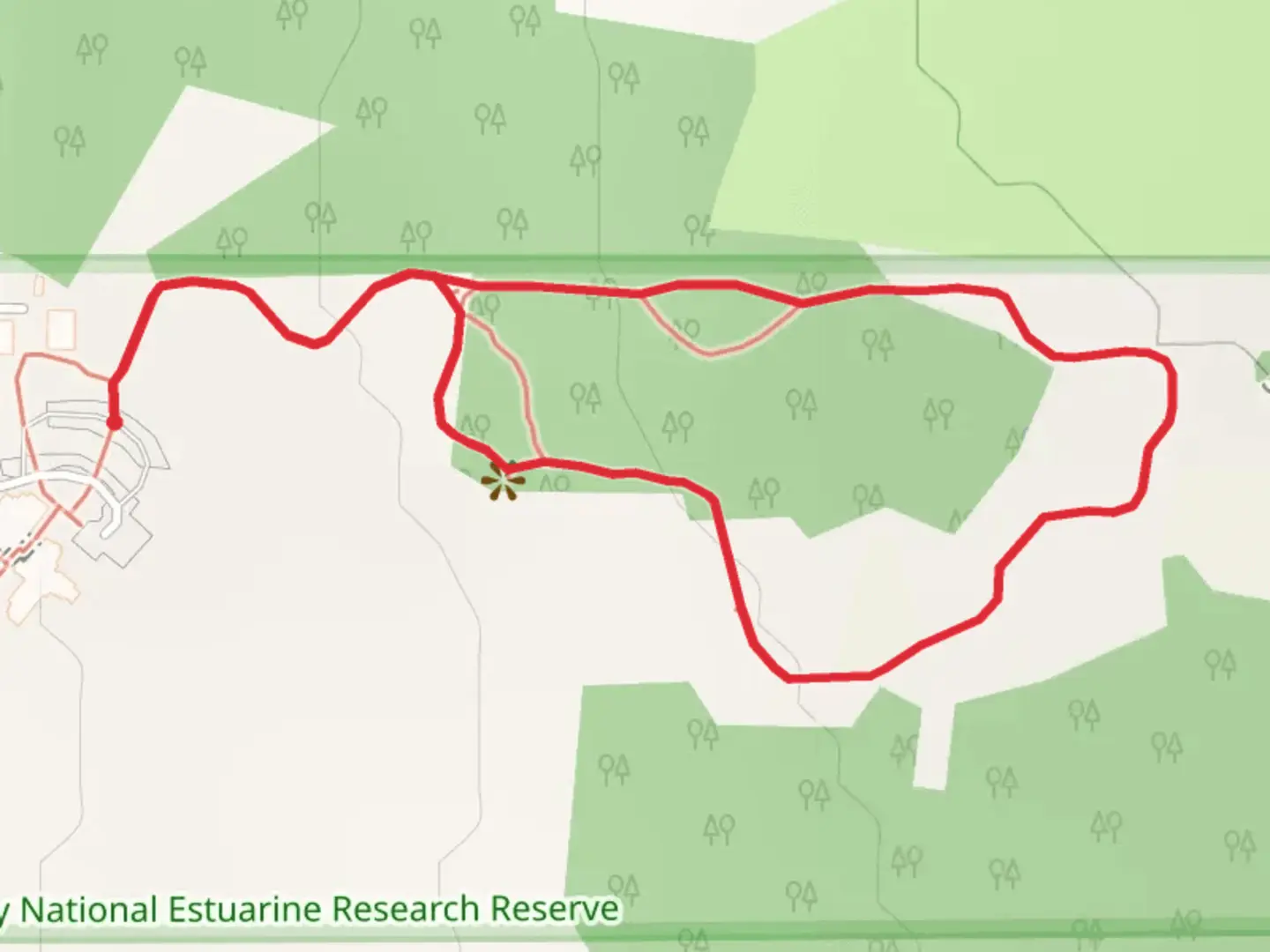 An image depicting the trail Bay View Edison Road Loop and its surrounding area.