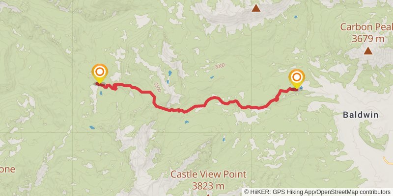 Castle Pass Trail stage 2 Map