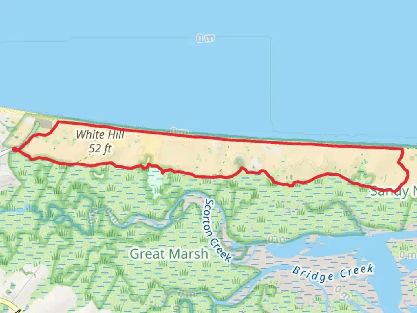 An image depicting the trail Sandy Neck Dunes Loop Trail and its surrounding area.