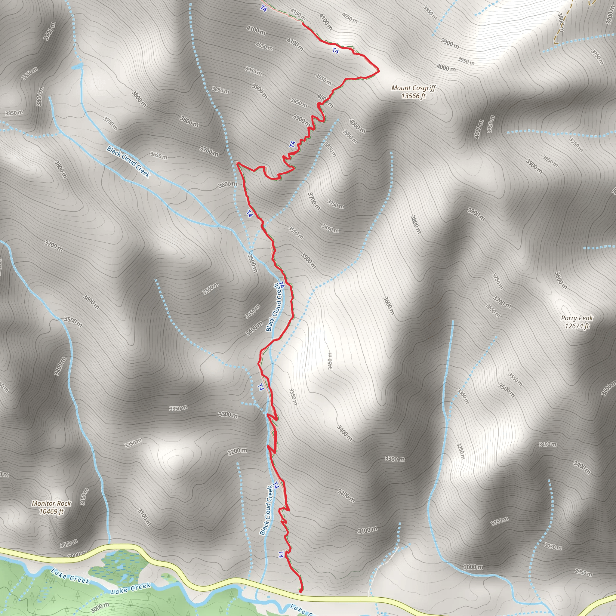 Black Cloud Trail mobile static map