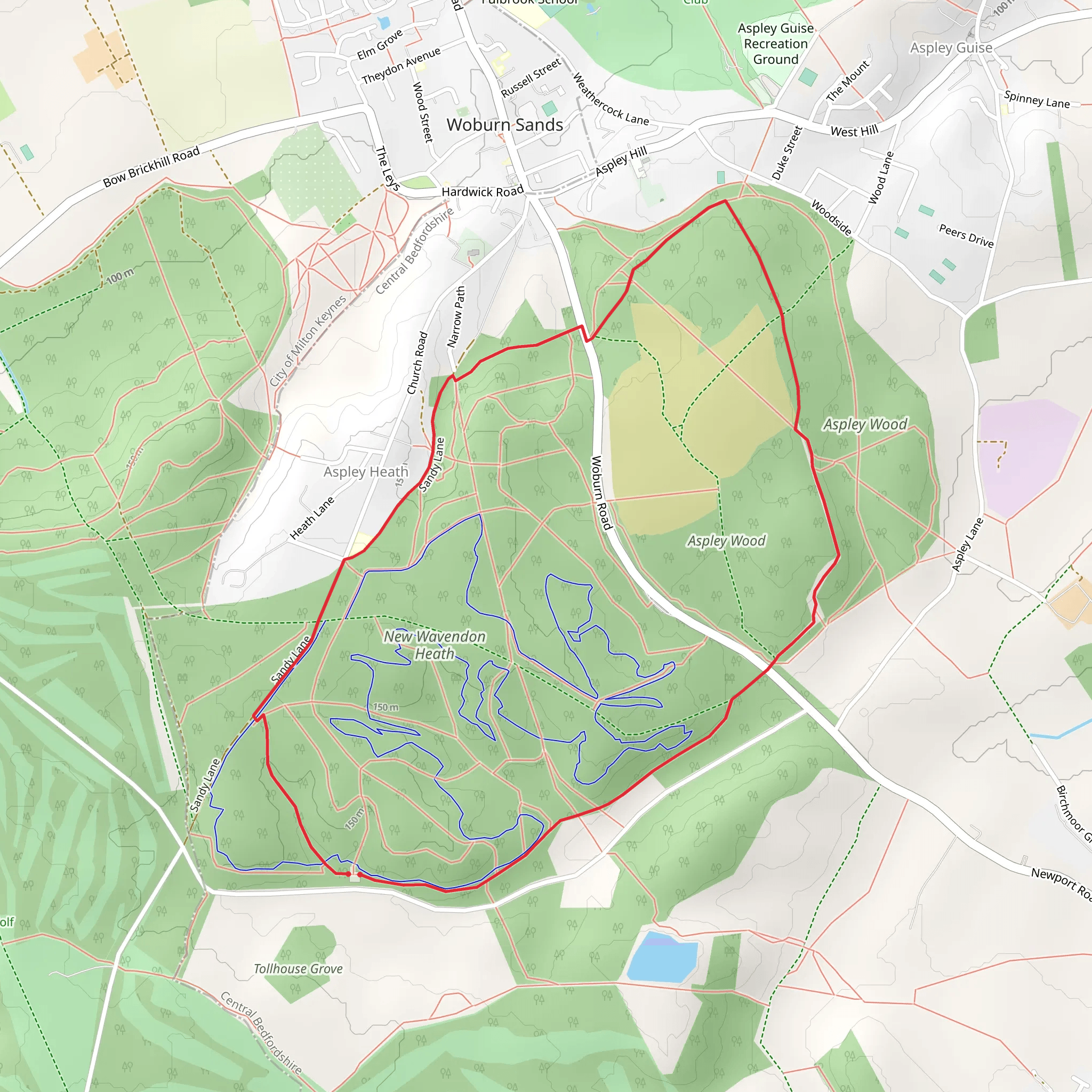 Aspley Woods Loop mobile static map