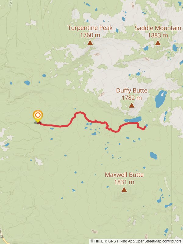 Duffy Lake Trail Out and Back mobile static map