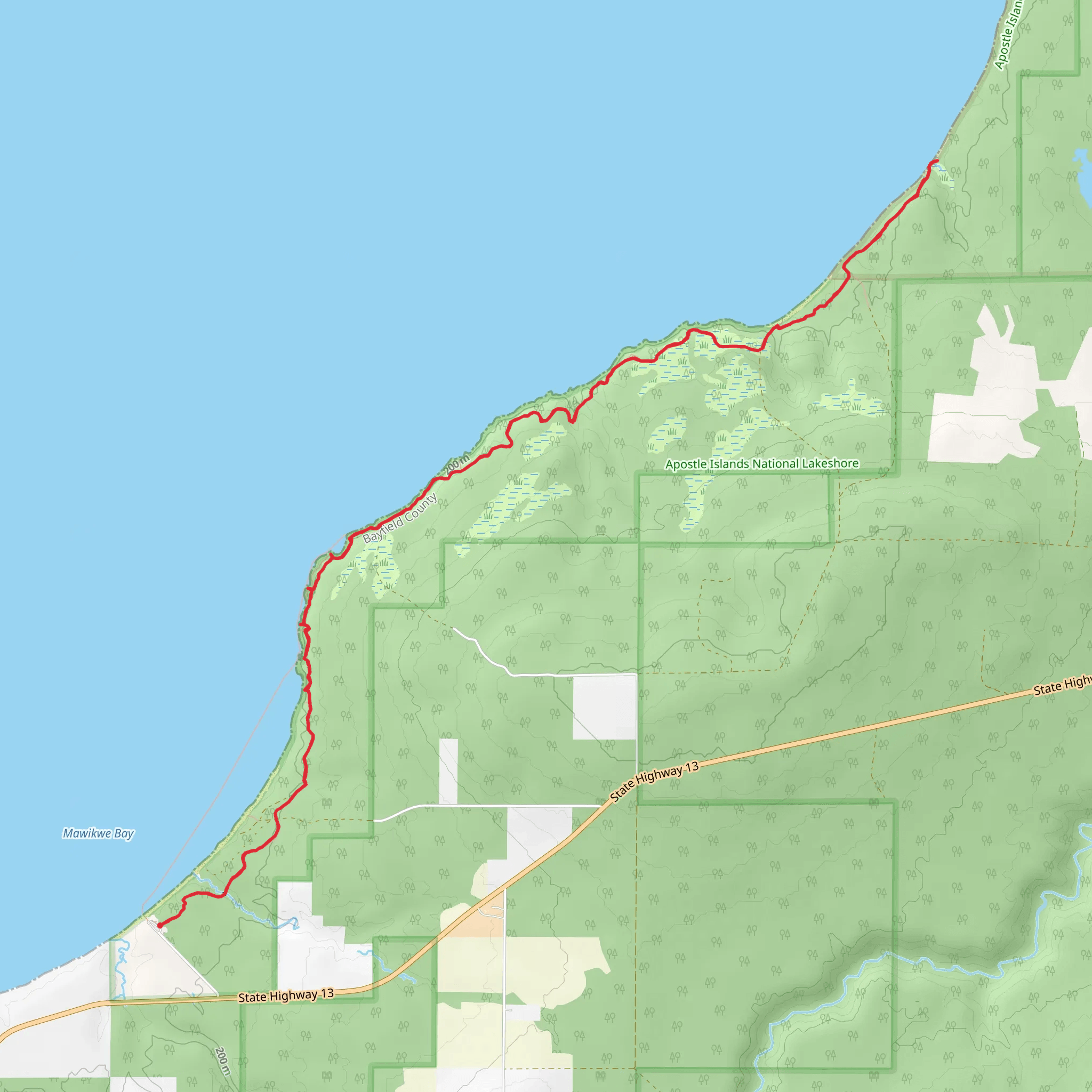 Lakeshore Trail Campsite mobile static map