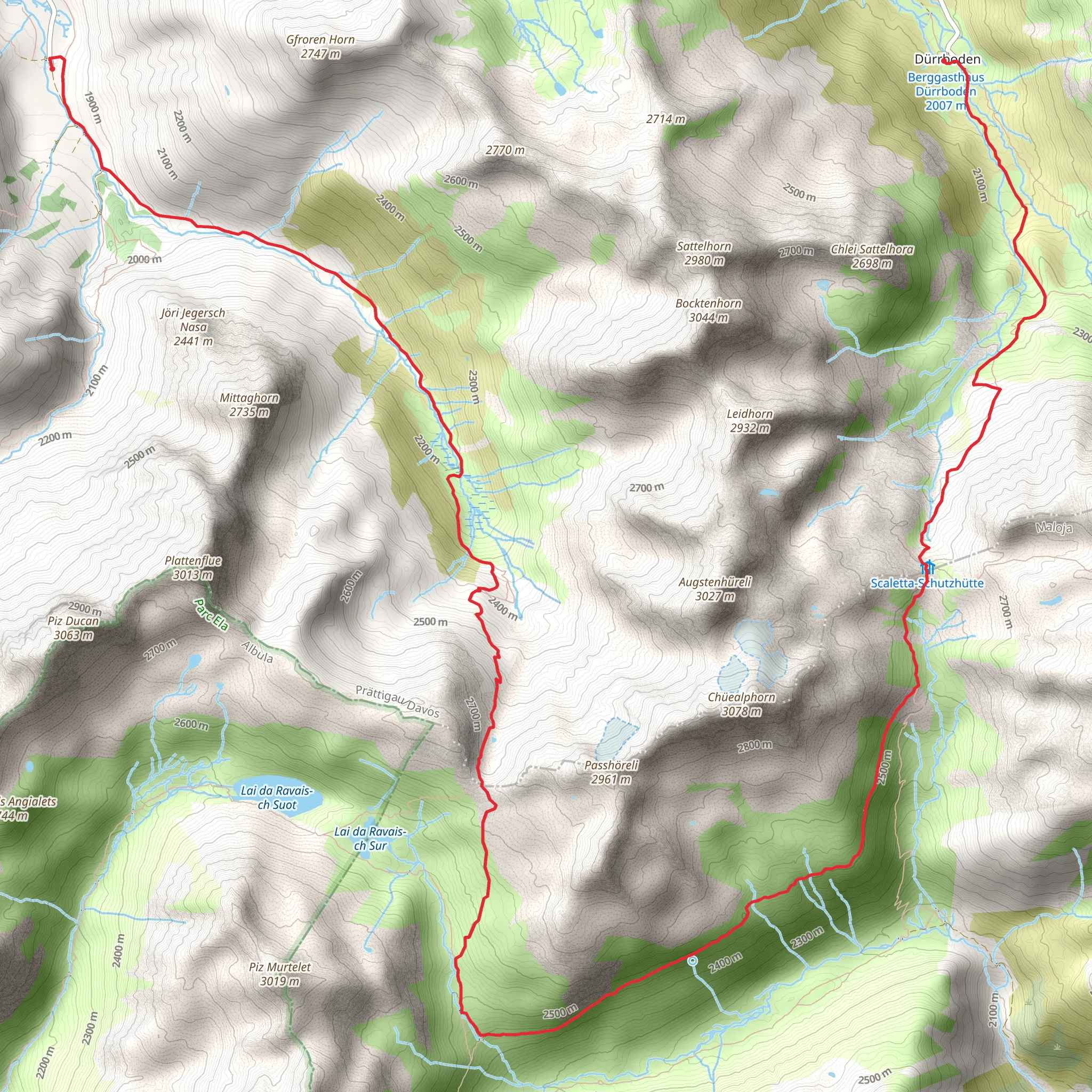 Sertig Pass - Scaleta Pass Trail mobile static map
