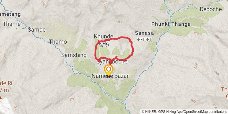 Gokyo Lakes Trek alt 1 Map