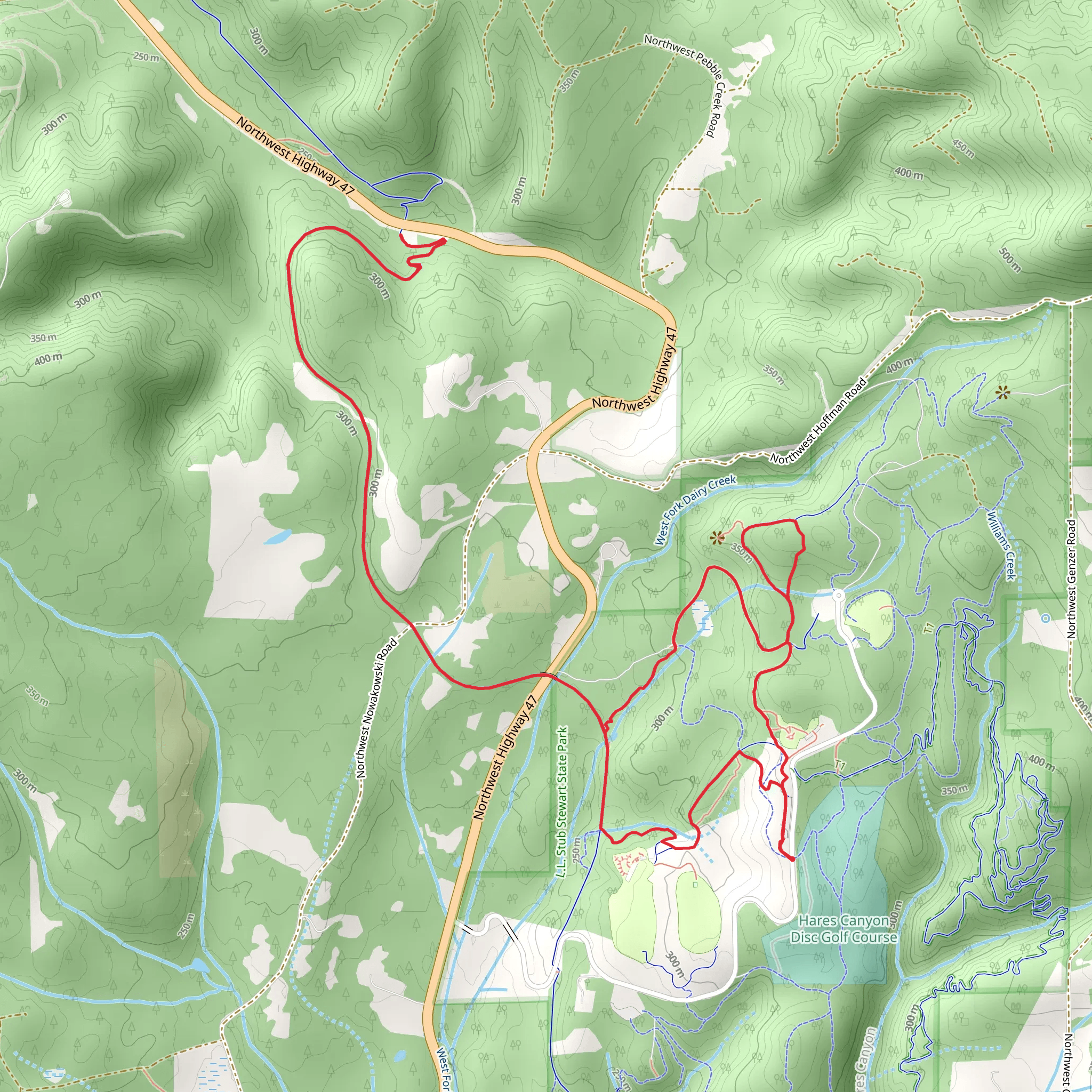 Boomescooter, Banks-Vernonia State and Barberchair Loop Trail mobile static map